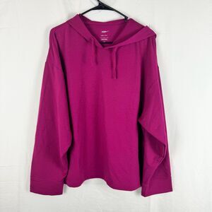 NIKE Yoga Hoodie Sweatshirt Dri-Fit Loose Training Magenta Pink Size L